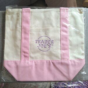 New Trader Joes Mini Tote Bag- Pastel Pink